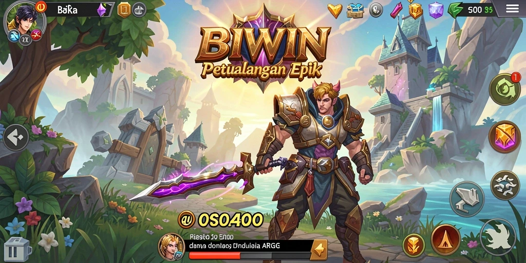 Tangkapan layar gameplay <strong>BIWIN</strong> menampilkan aksi seru dan strategi dalam pertarungan.