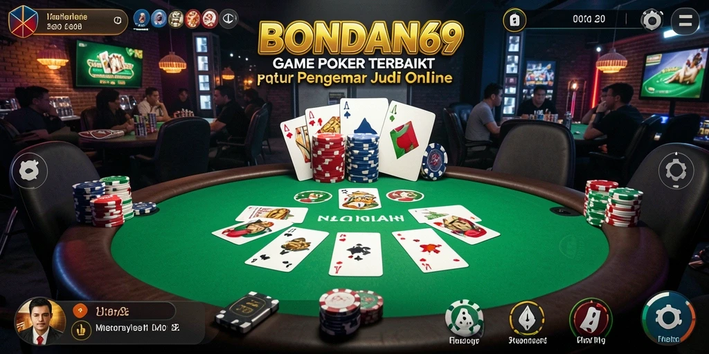 Tampilan gameplay BONDAN69 yang menegangkan dan penuh strategi poker.