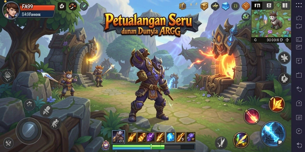 Screenshot gameplay FA99 menampilkan aksi seru di dunia ARPG.