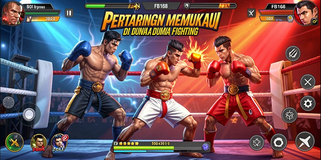 Tampilan gameplay FB168 yang mendebarkan dalam pertempuran Fighting.