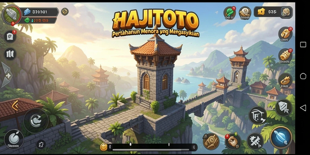 Screenshot gameplay Tower Defense yang menegangkan dan menarik.