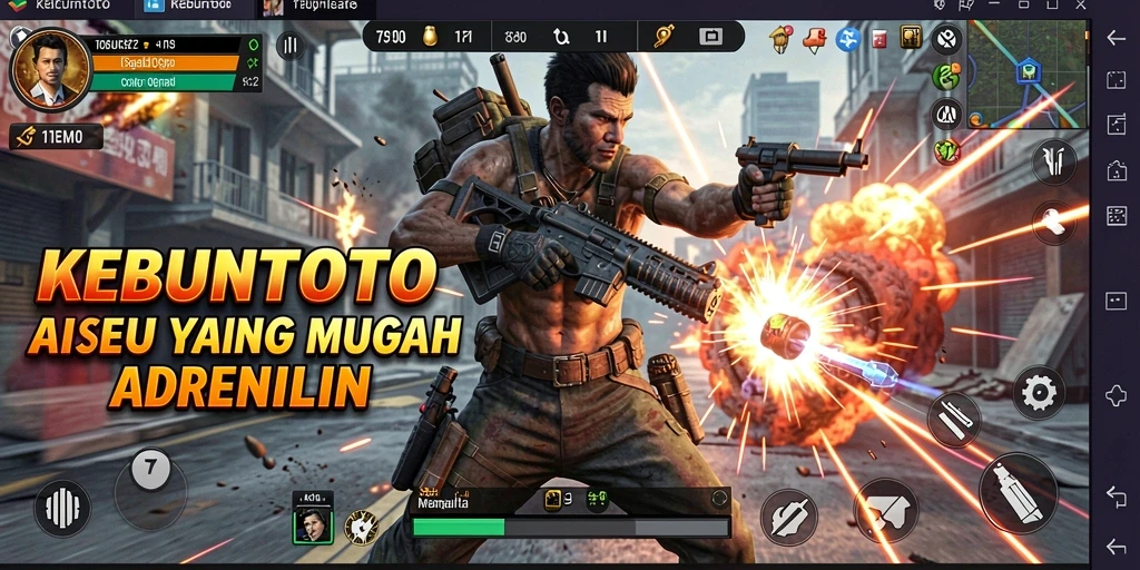 Gameplay seru KEBUNTOTO yang penuh aksi dan tantangan.