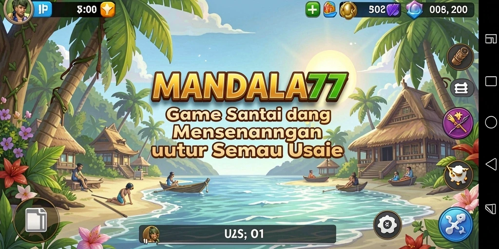 Tampilan gameplay MANDALA77 yang penuh warna dan menarik.