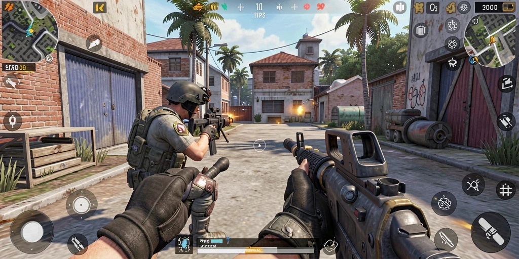 Menggambarkan aksi seru game TPS MPOID dengan gameplay yang dinamis.