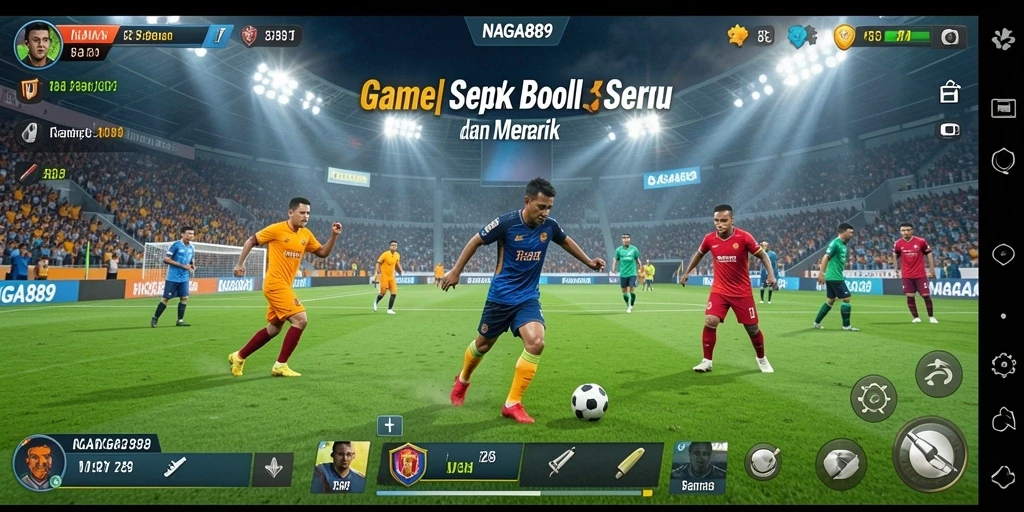 Tampilan gameplay menarik di NAGA889 dengan aksi sepak bola yang mendebarkan.