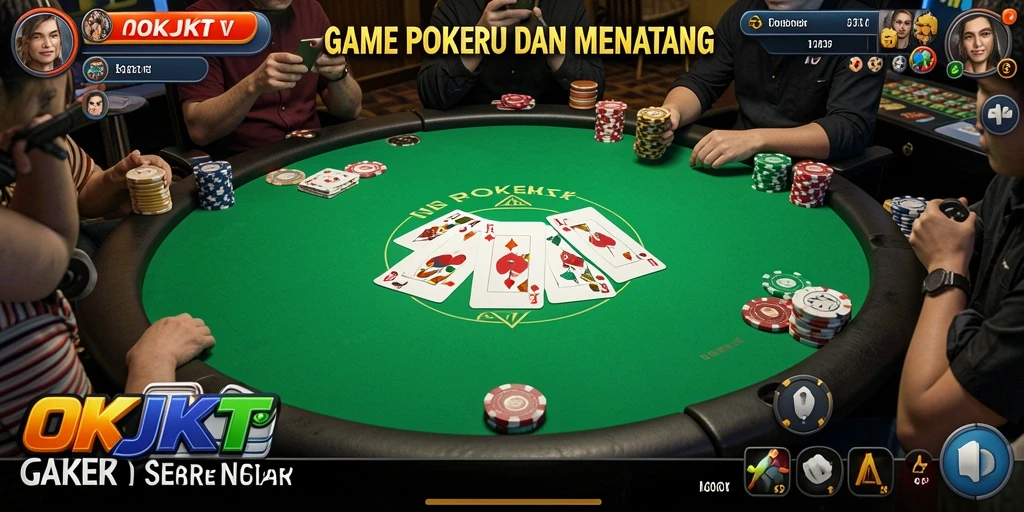 Screenshot menampilkan gameplay seru dari permainan Poker.