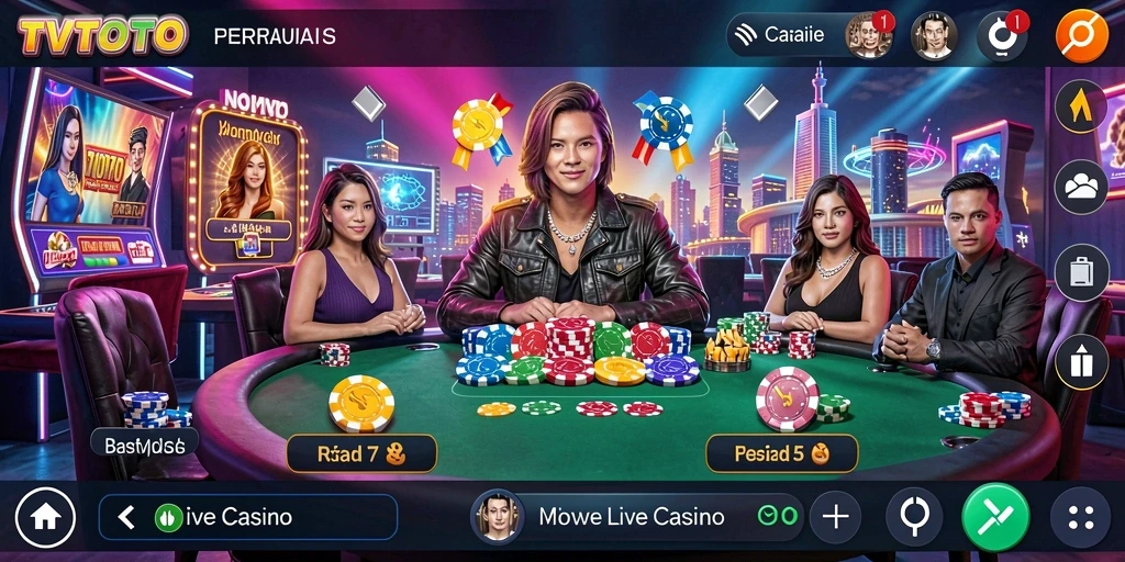 Tampilan gameplay Live Casino yang menegangkan di TVTOTO.