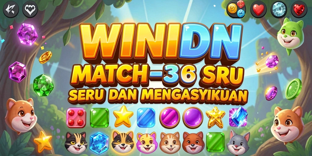 Gameplay seru dari WINIDN dengan elemen-elemen Match-3.