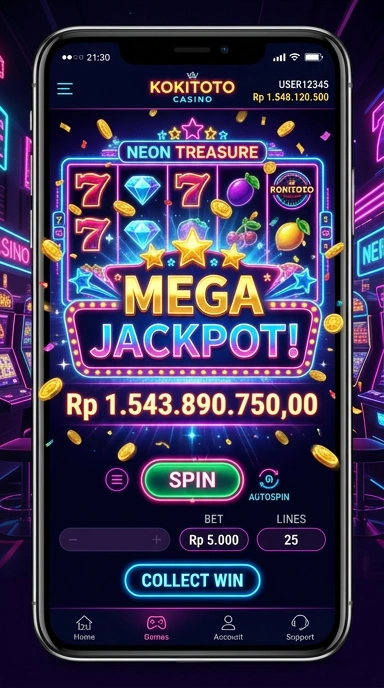 Screenshot dari antarmuka utama aplikasi kokitoto.